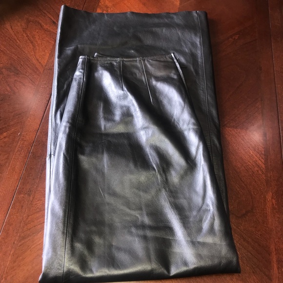 Apostrophe Dresses & Skirts - Apostrophe 100% Leather Black Long Skirt Size 8